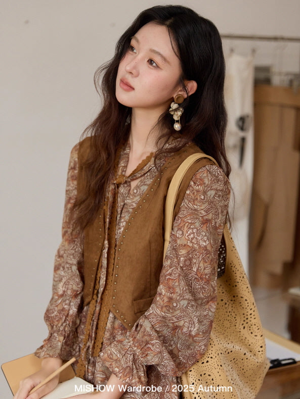 Autumn Paisley Vintage Tie Dress