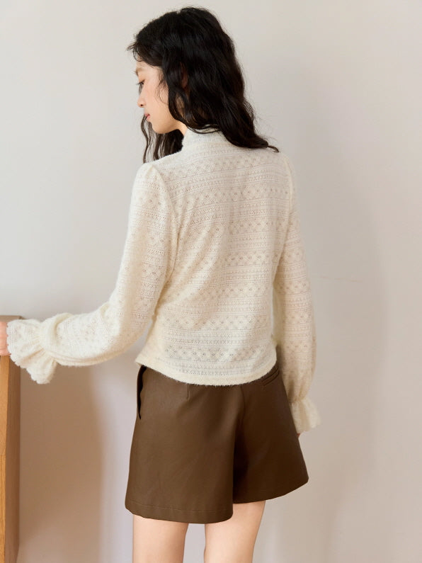 Vintage Cream Knit Blouse