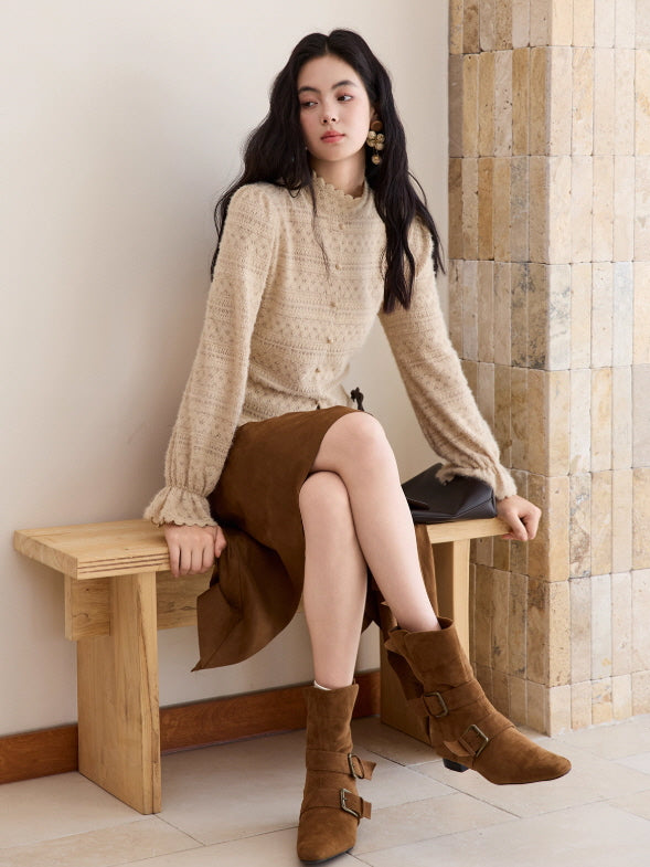 Vintage Cream Knit Blouse