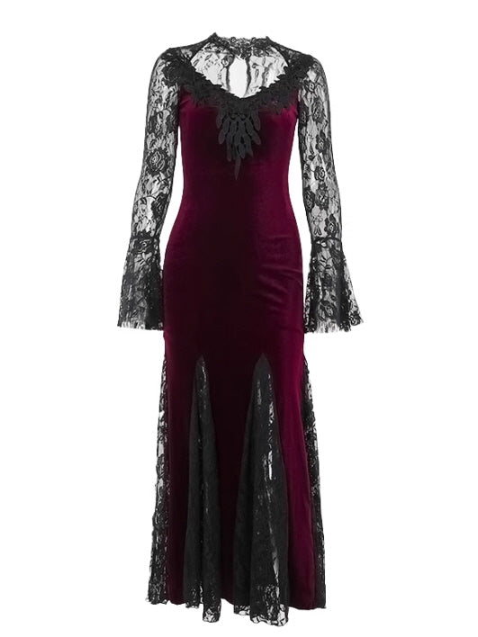Nocturne Velvet & Lace Siren Gown