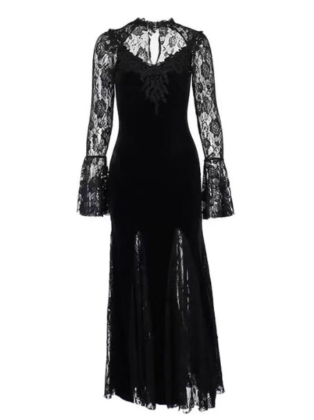 Nocturne Velvet & Lace Siren Gown