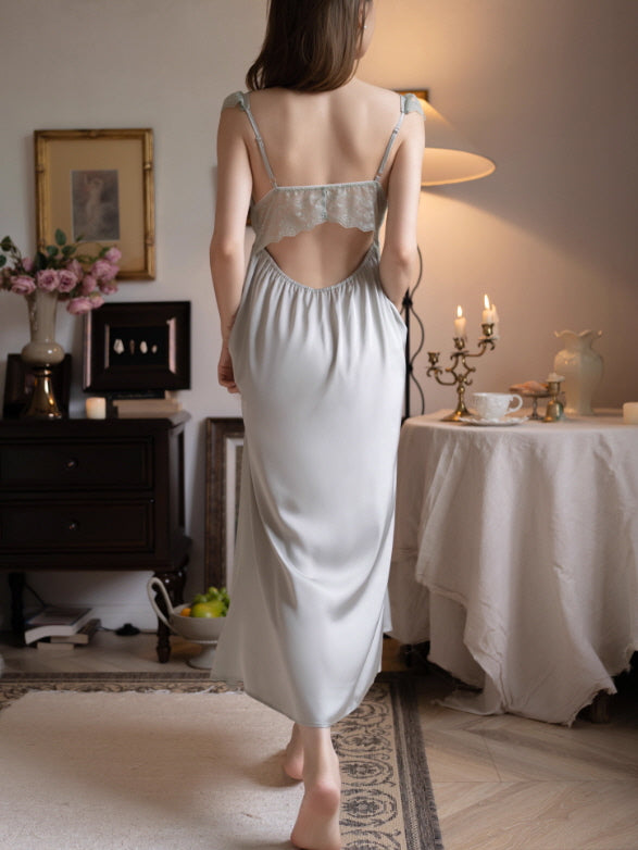 Sage Whisper Lace Nightgown Set