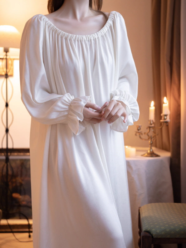 Rose Back Vintage Ivory Nightgown