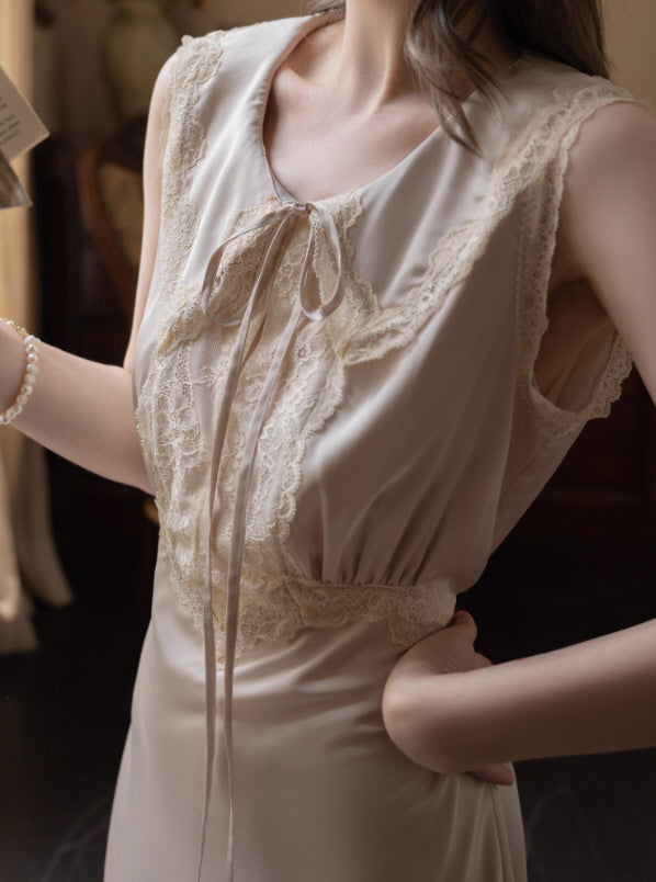 Lace Ribbon Vintage Nightgown