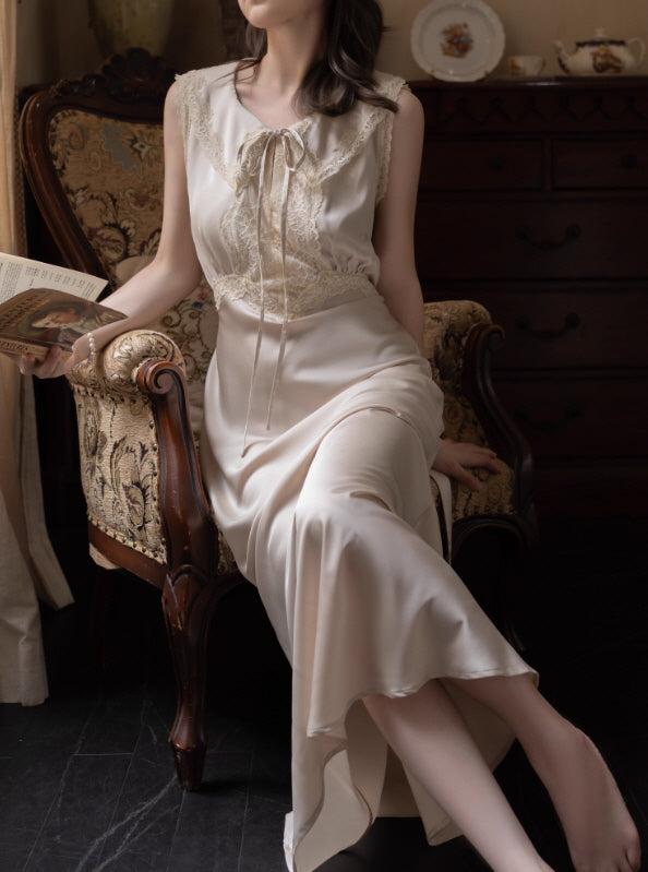 Lace Ribbon Vintage Nightgown