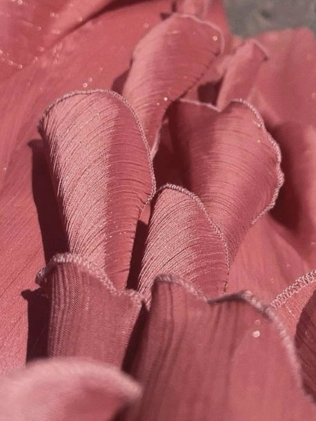 Rose Ruffle Vintage Dusty Pink Dress