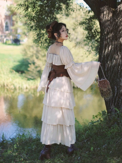 Vintage Lace Corset Cream Dress  Princess Fairy Elegance | Romantic  Fairytale