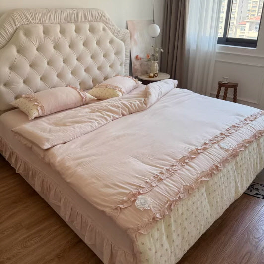 Blush Ruffle Bloom Bedding Set