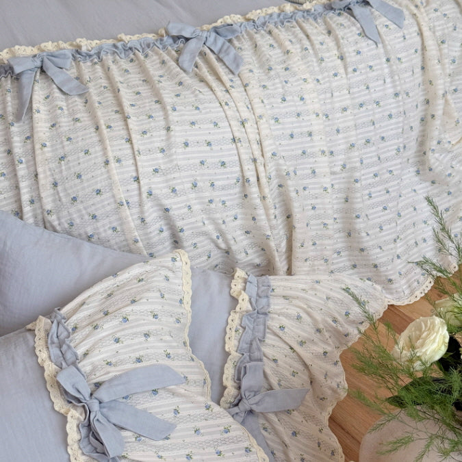 Blue Garden Ribbon Bedding Set