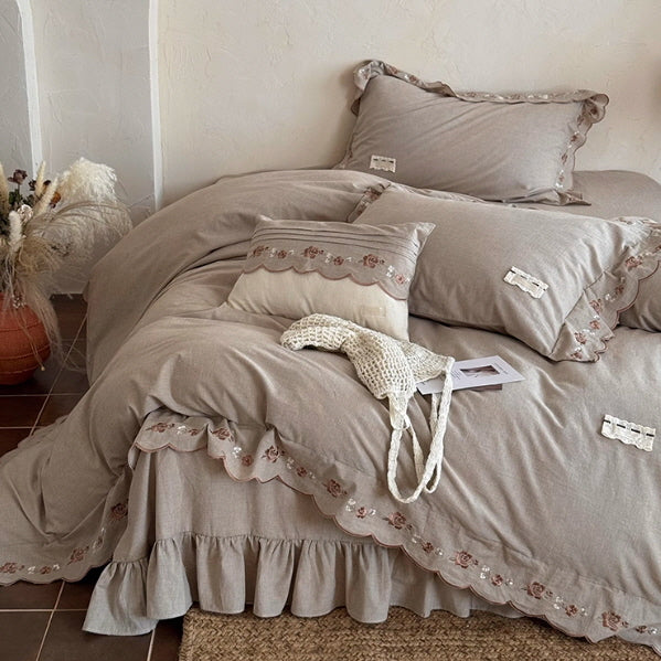 Mocha Rose Haven Bedding Set