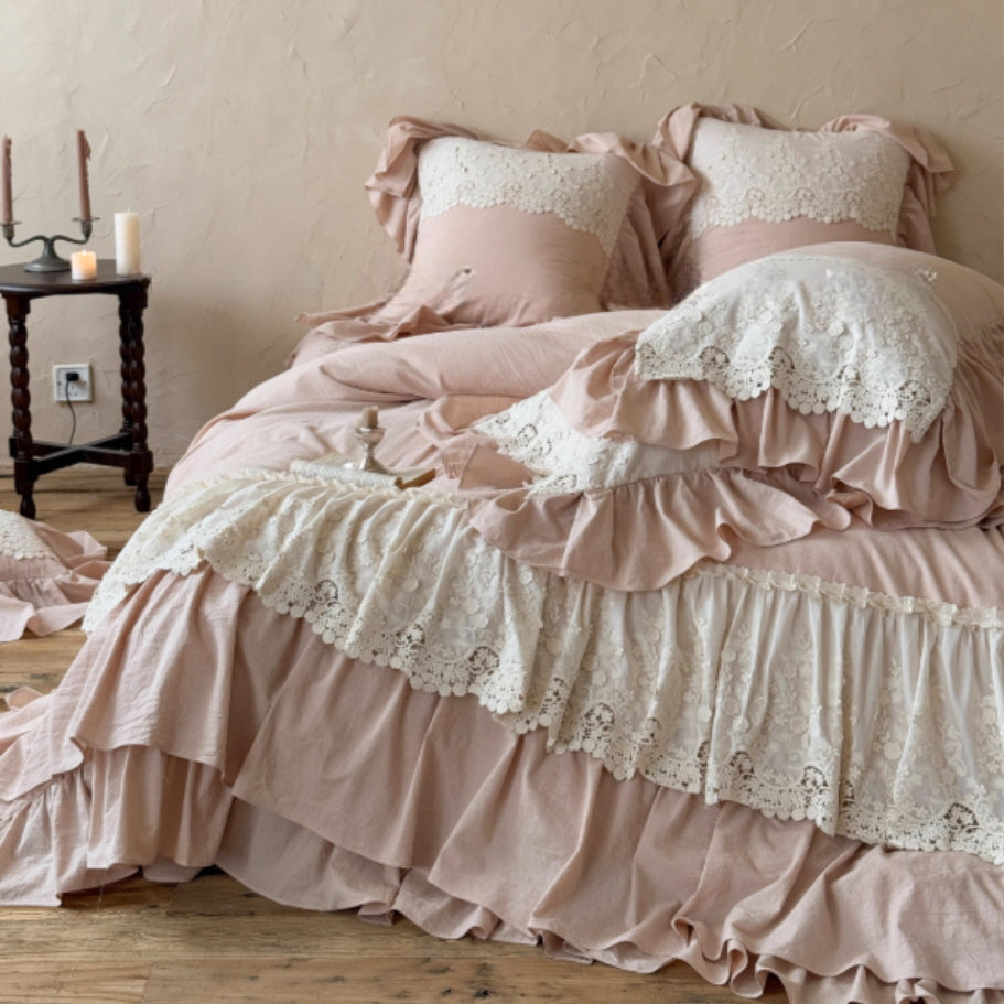 Blush Lace Symphony Bedding Set