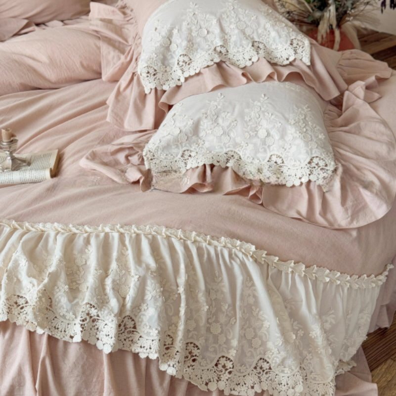 Blush Lace Symphony Bedding Set