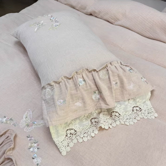 Butterfly Lace Ruffle Bedding Set