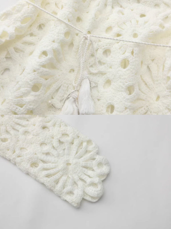 Floral Cutwork Lace Embroidered Collar Blouse