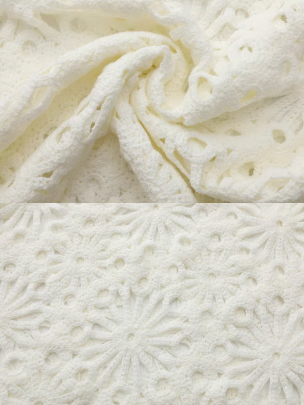 Floral Cutwork Lace Embroidered Collar Blouse