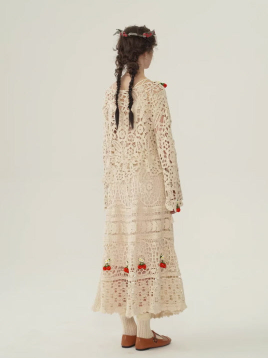 Cherry Garden Crochet Lace Blouse