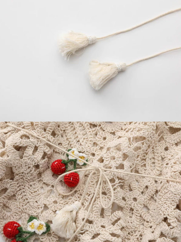 Cherry Garden Crochet Lace Blouse