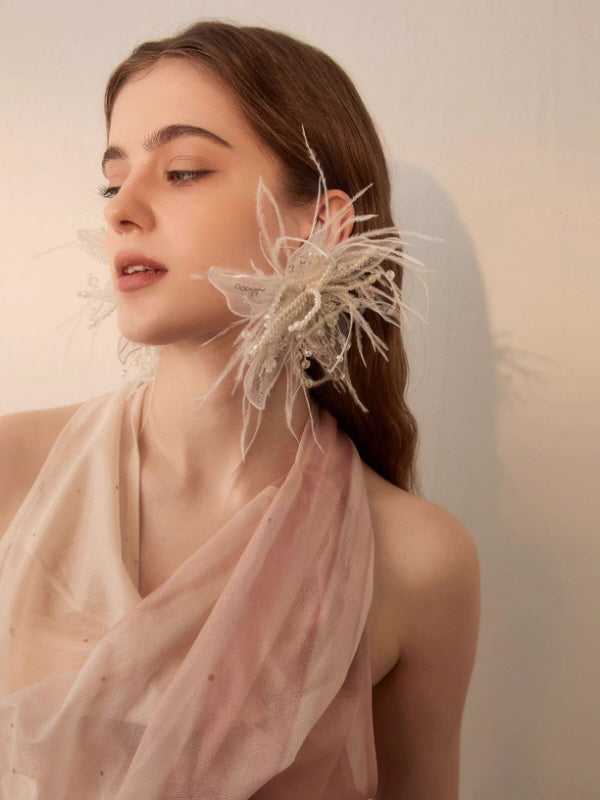 Ethereal Bloom Pearl Earrings