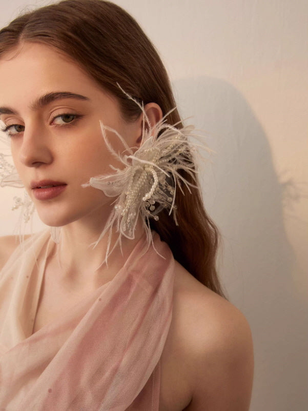 Ethereal Bloom Pearl Earrings