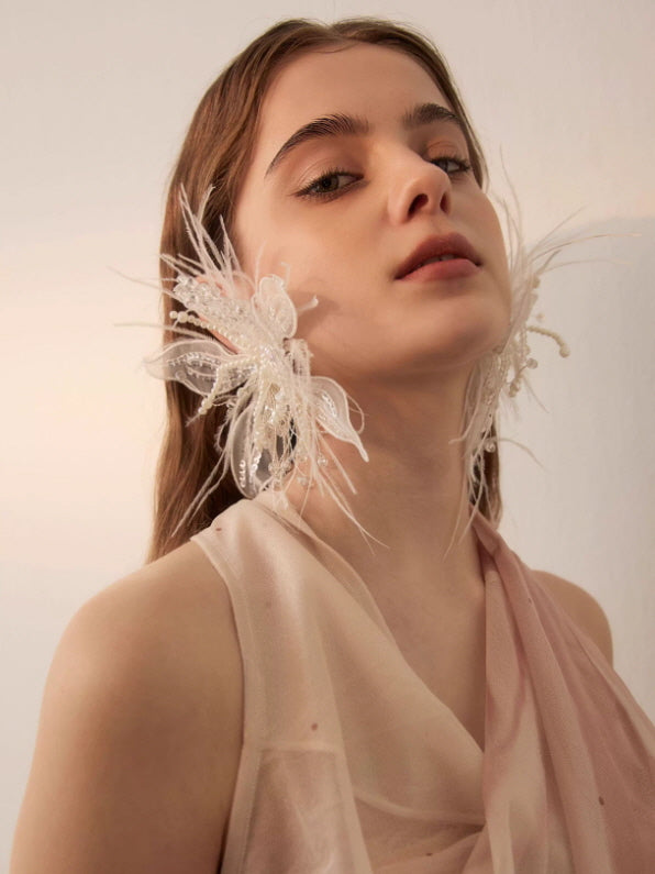 Ethereal Bloom Pearl Earrings