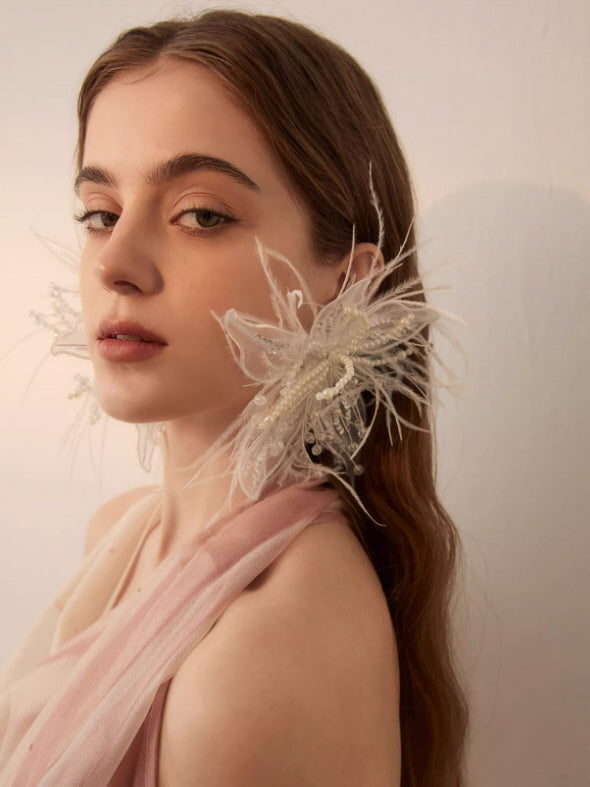 Ethereal Bloom Pearl Earrings