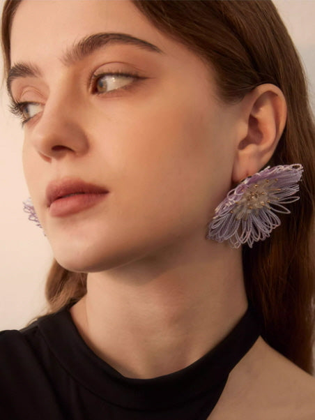 Eternal Petal Crystal Bloom Earrings
