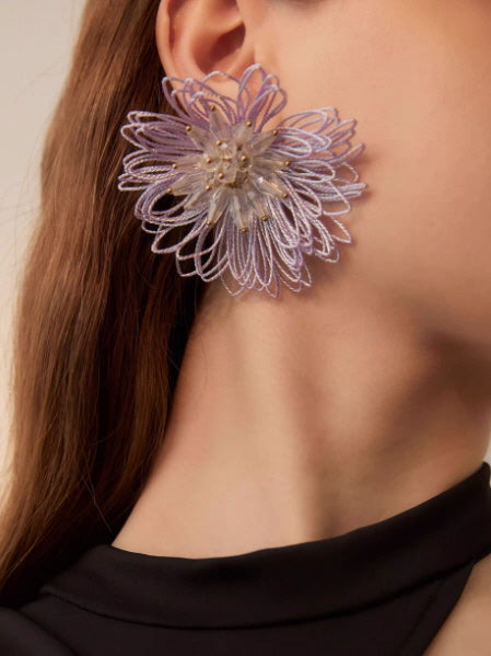 Eternal Petal Crystal Bloom Earrings