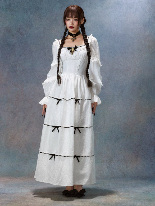 Victorian Ribbon Cameo Dress