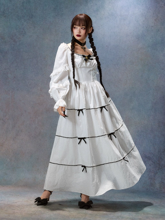 Victorian Ribbon Cameo Dress