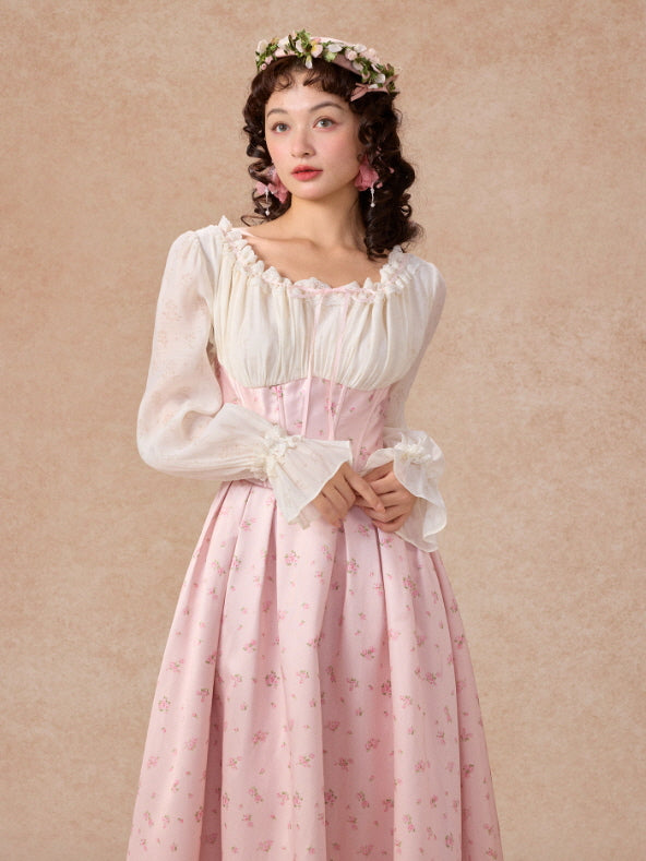 Blush Corset Rose Garden Dress