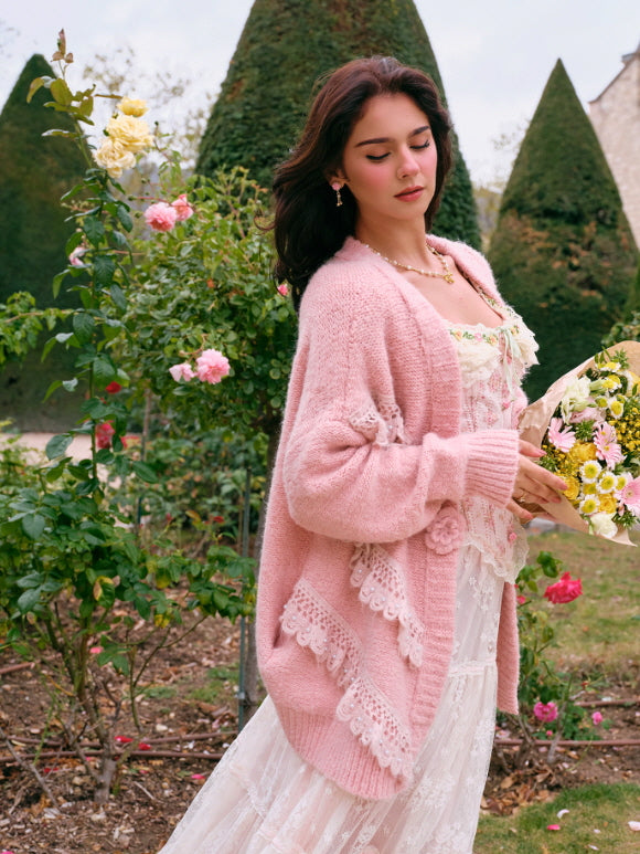 Lace Whisper Romantic Knit Cardigan