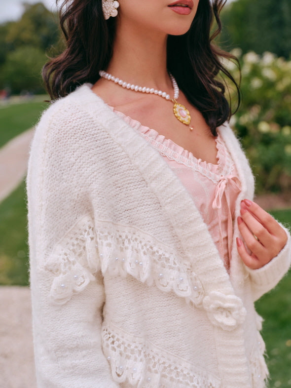 Lace Whisper Romantic Knit Cardigan
