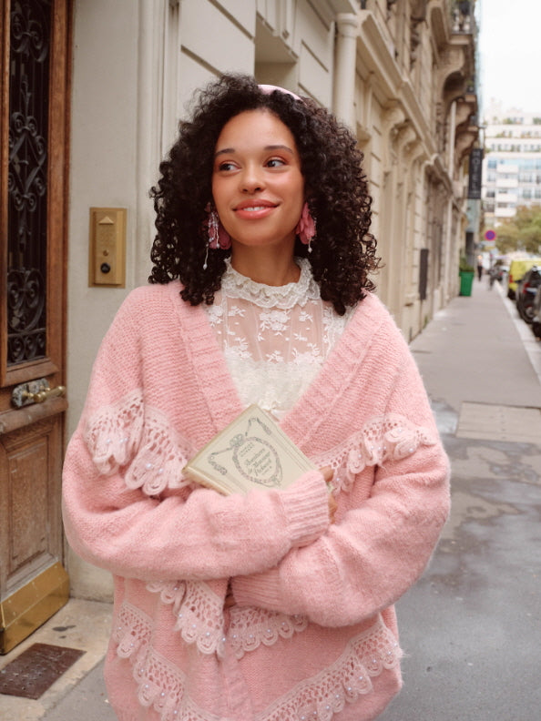 Lace Whisper Romantic Knit Cardigan
