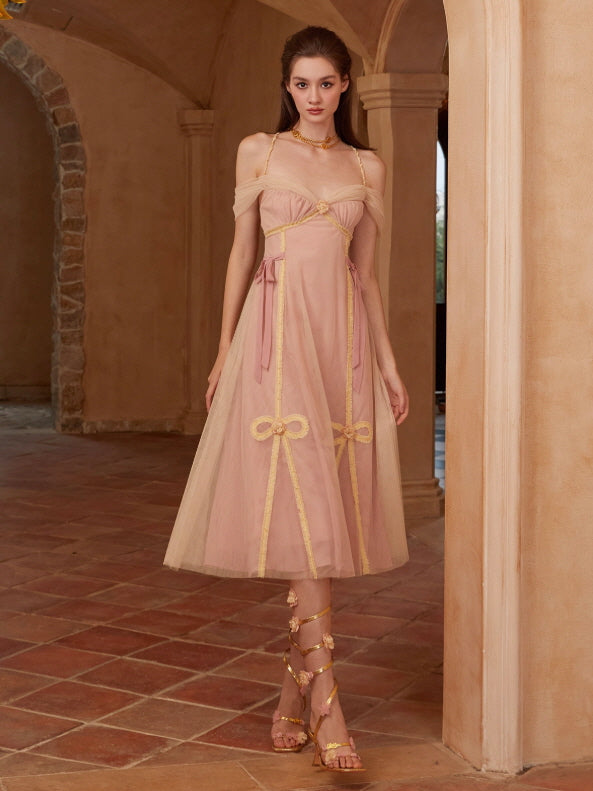 Blush Ribbon Tulle Fairytale Dress