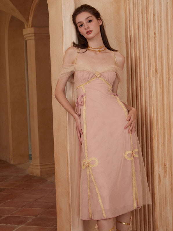 Blush Ribbon Tulle Fairytale Dress