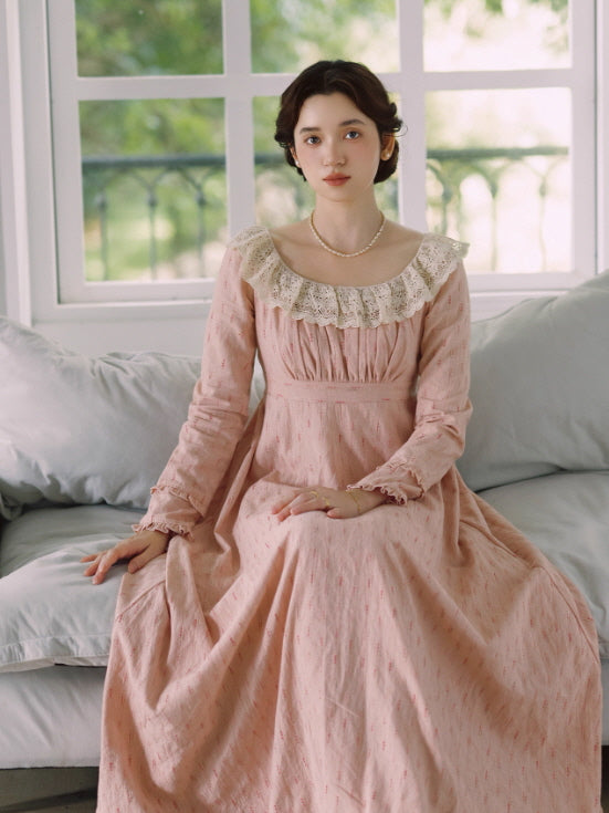 Blush Lace Collar Vintage Fairytale Dress