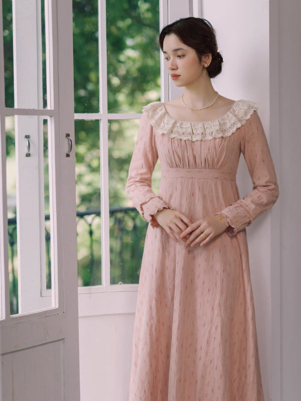 Blush Lace Collar Vintage Fairytale Dress