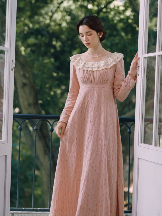 Blush Lace Collar Vintage Fairytale Dress