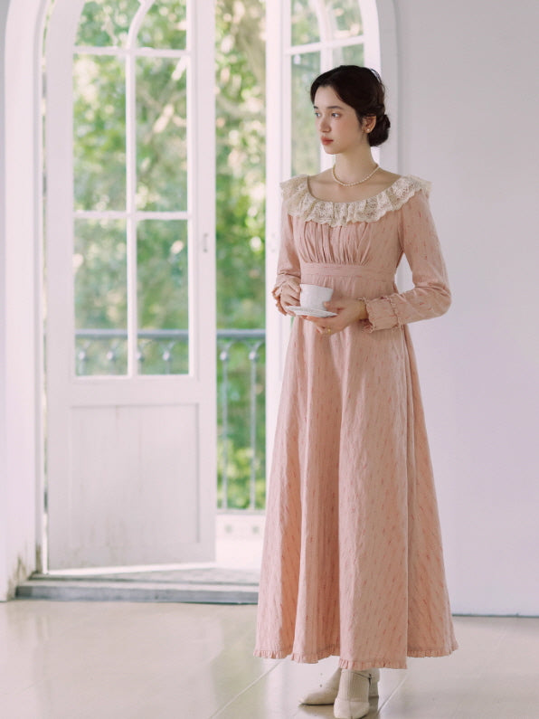Blush Lace Collar Vintage Fairytale Dress