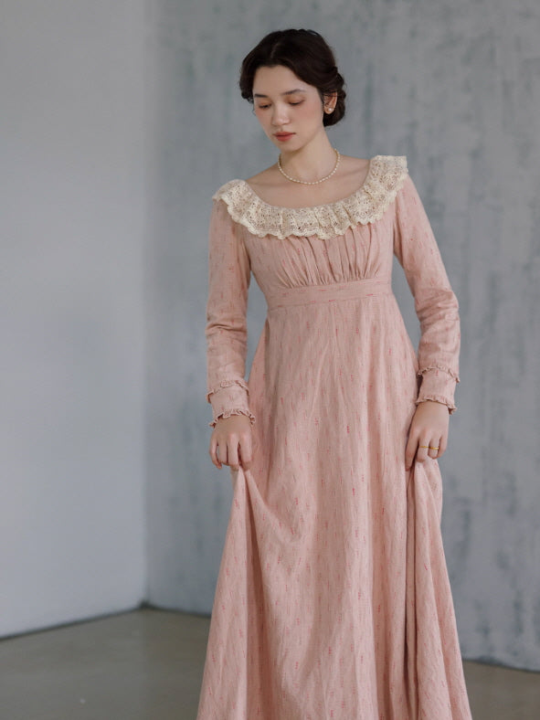 Blush Lace Collar Vintage Fairytale Dress