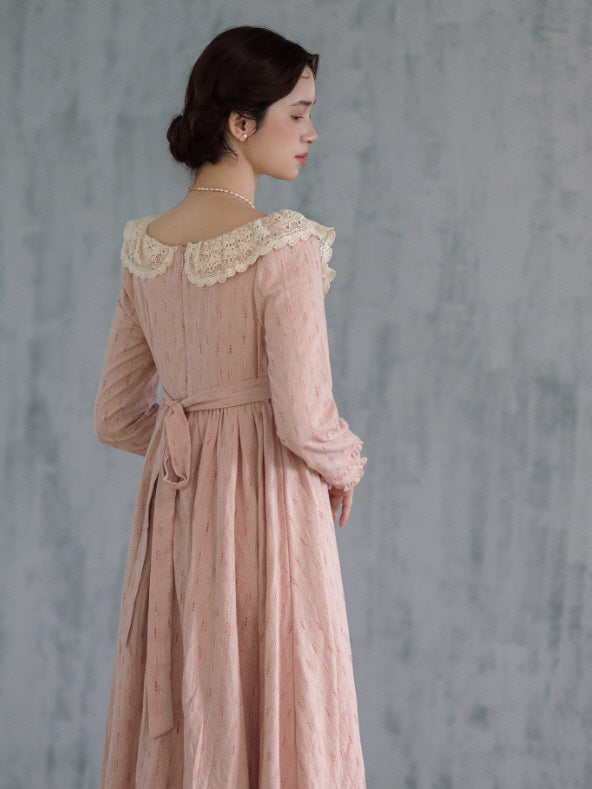 Blush Lace Collar Vintage Fairytale Dress
