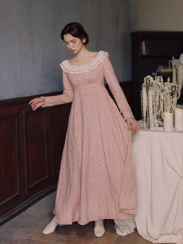 Blush Lace Collar Vintage Fairytale Dress