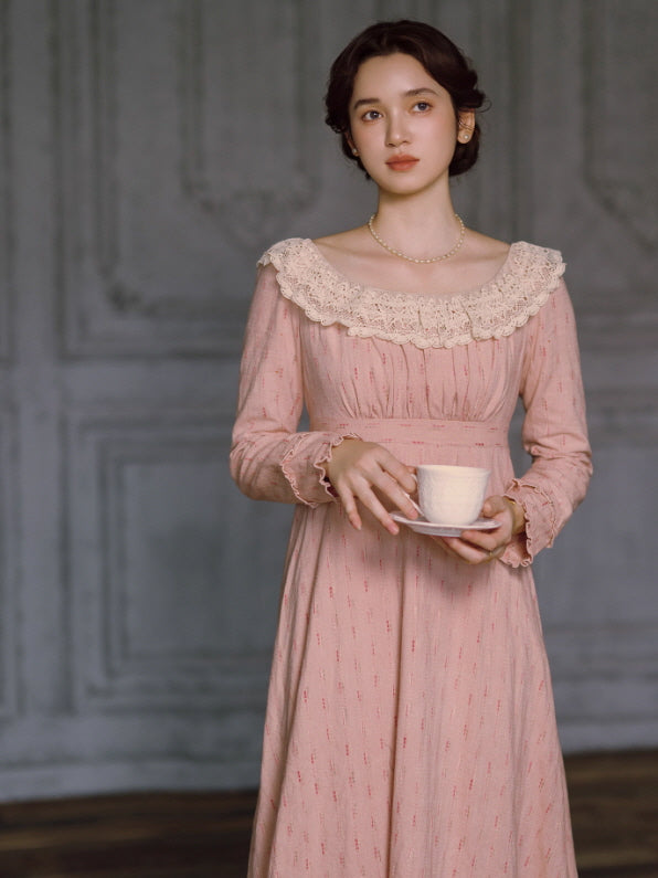 Blush Lace Collar Vintage Fairytale Dress