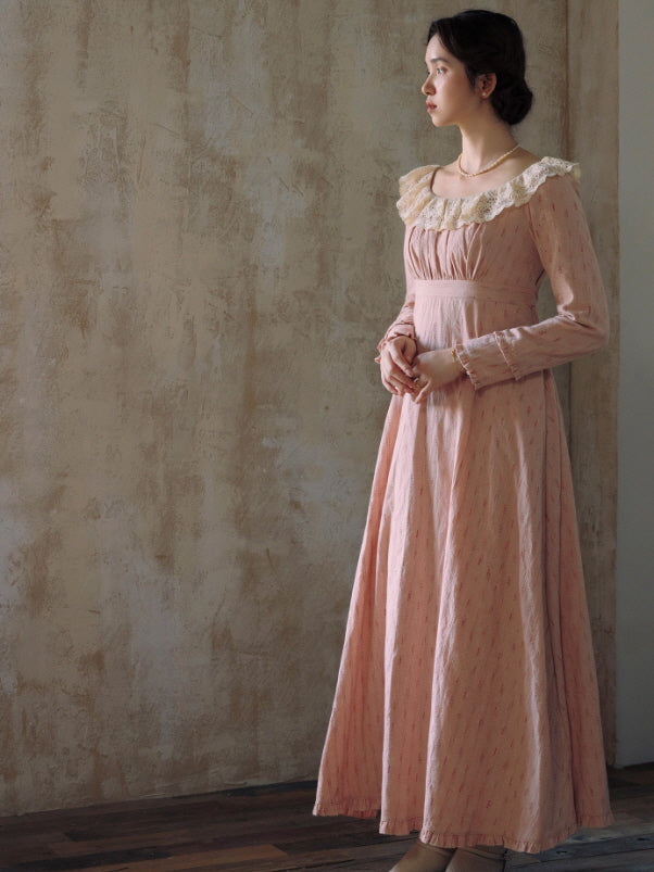 Blush Lace Collar Vintage Fairytale Dress