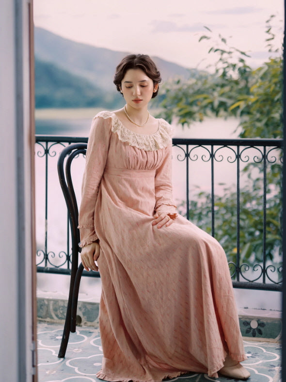 Blush Lace Collar Vintage Fairytale Dress