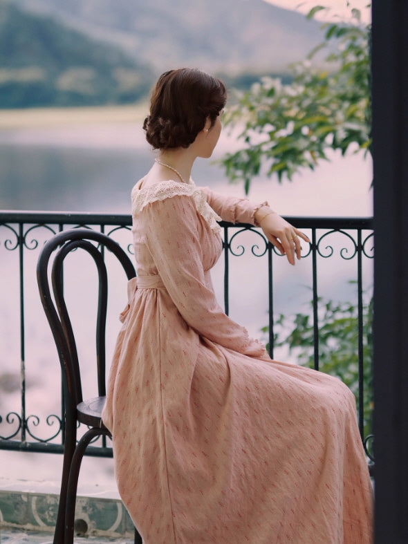 Blush Lace Collar Vintage Fairytale Dress