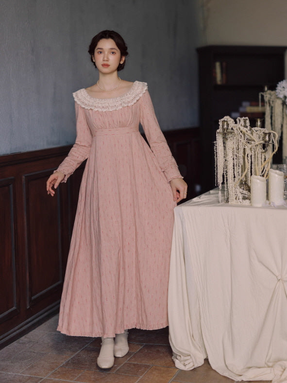 Blush Lace Collar Vintage Fairytale Dress