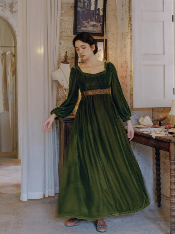 Emerald Velvet Renaissance Dress