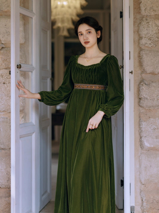 Emerald Velvet Renaissance Dress
