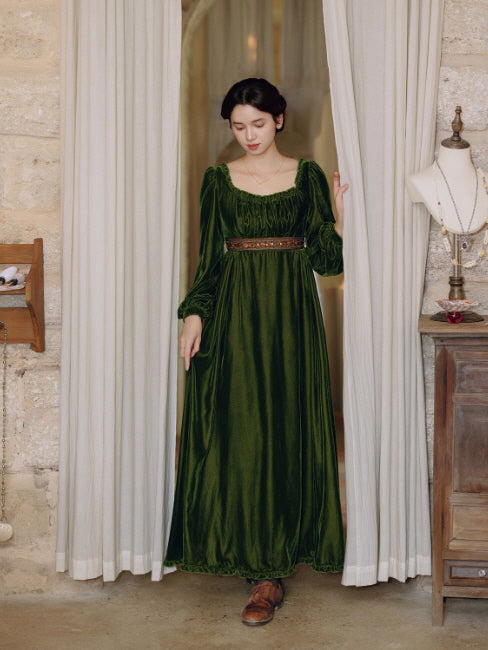 Emerald Velvet Renaissance Dress